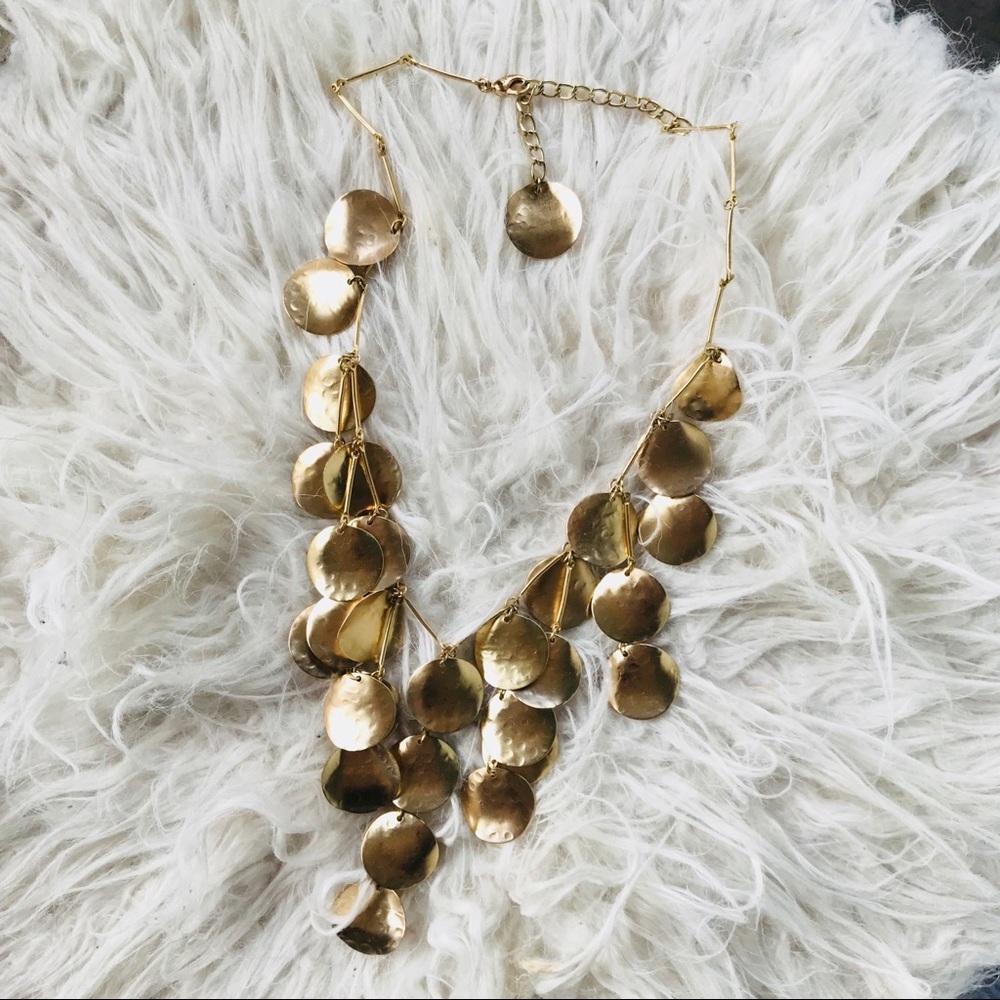 Anthropologie Gold Tiered Necklace